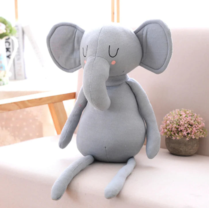 Plush Toys: Little Elephant and Rabbit Figurines