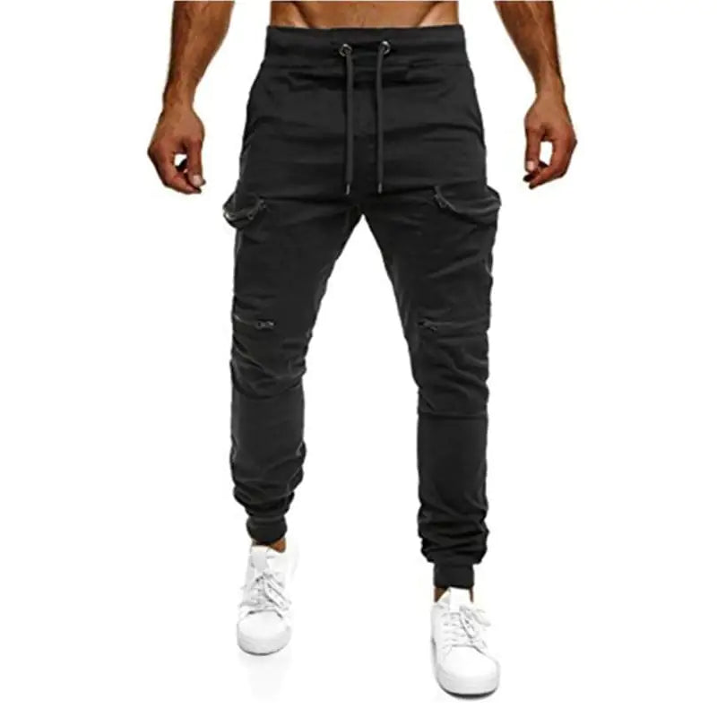 Slim-fit Camouflage Mid-waist Sports Trousers