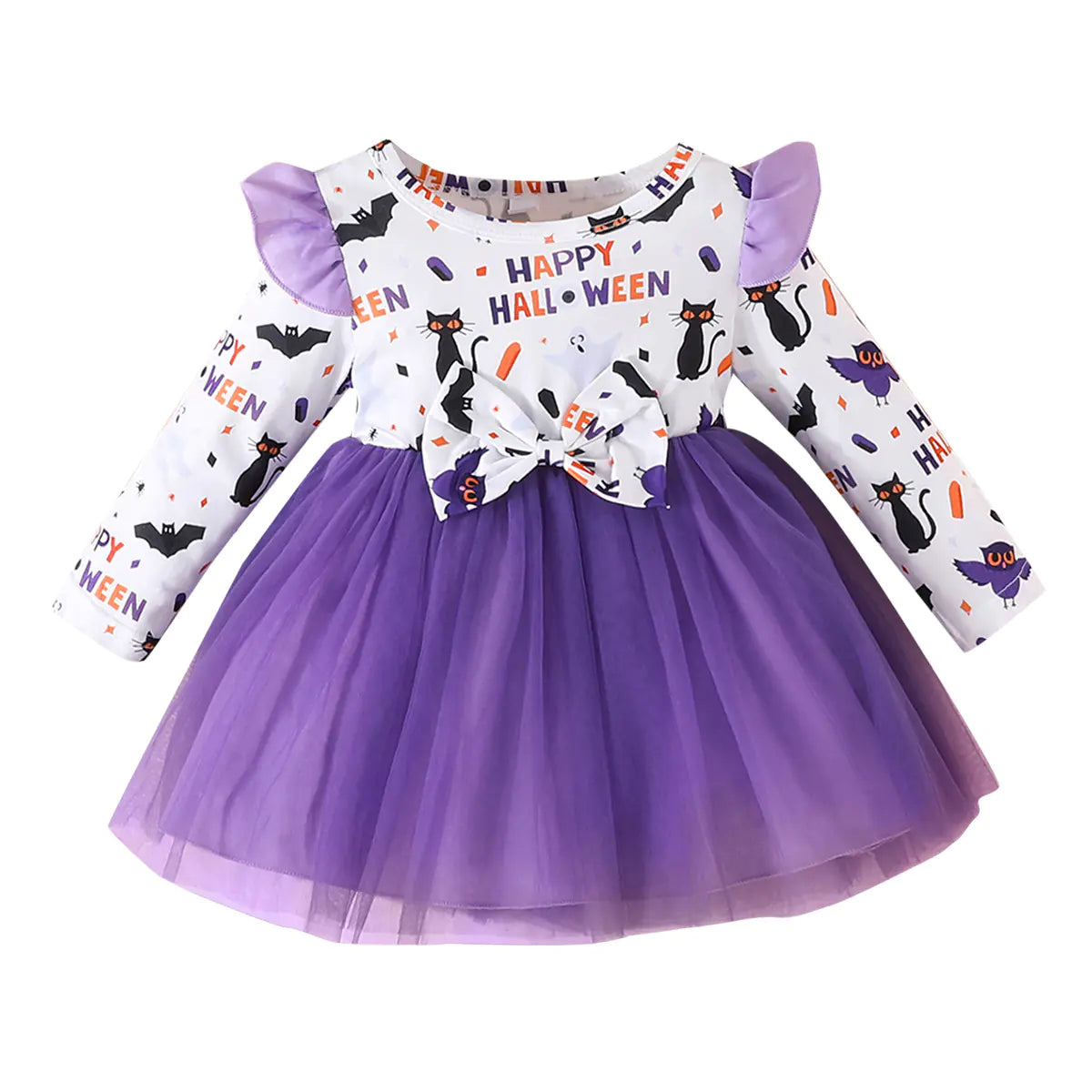 Halloween Long Sleeve Mesh Dress for Princesses